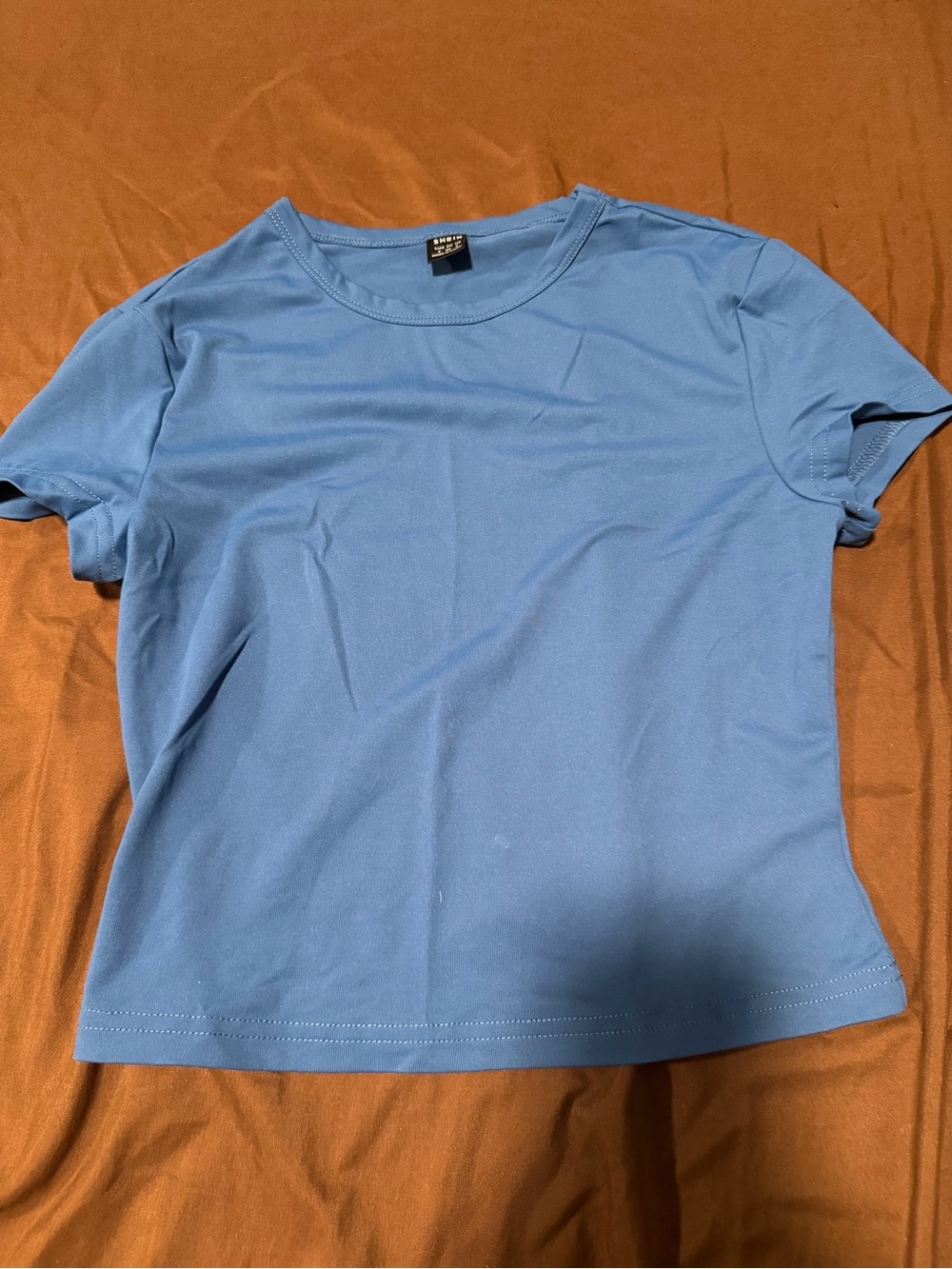 SHEIN Blue Short Sleeve Basic T-Shirt Size Small